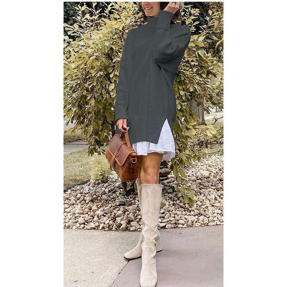 Lillusory Sweaters - LILLUSORY Turtleneck Oversized Tunic Sweater - Size Small * wom315